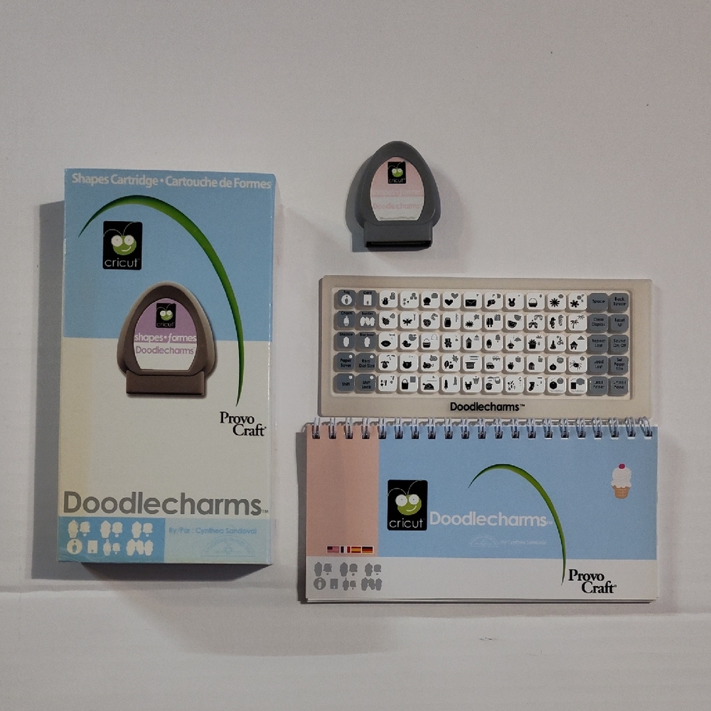 Cricut Cartridge Doodlecharms Provo Craft Shapes Scrapbooking